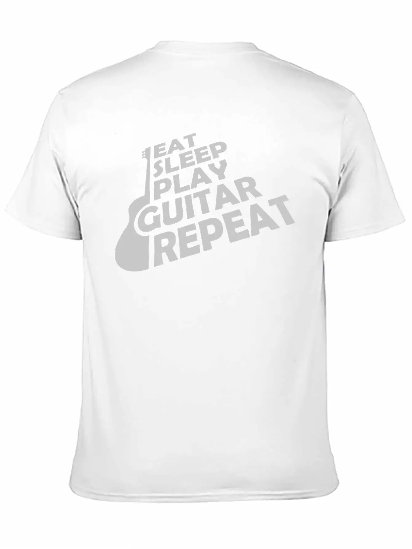 Eat Sleep Play Guitar Essential Cotton Tee For Daily Outfits – Unisex Style