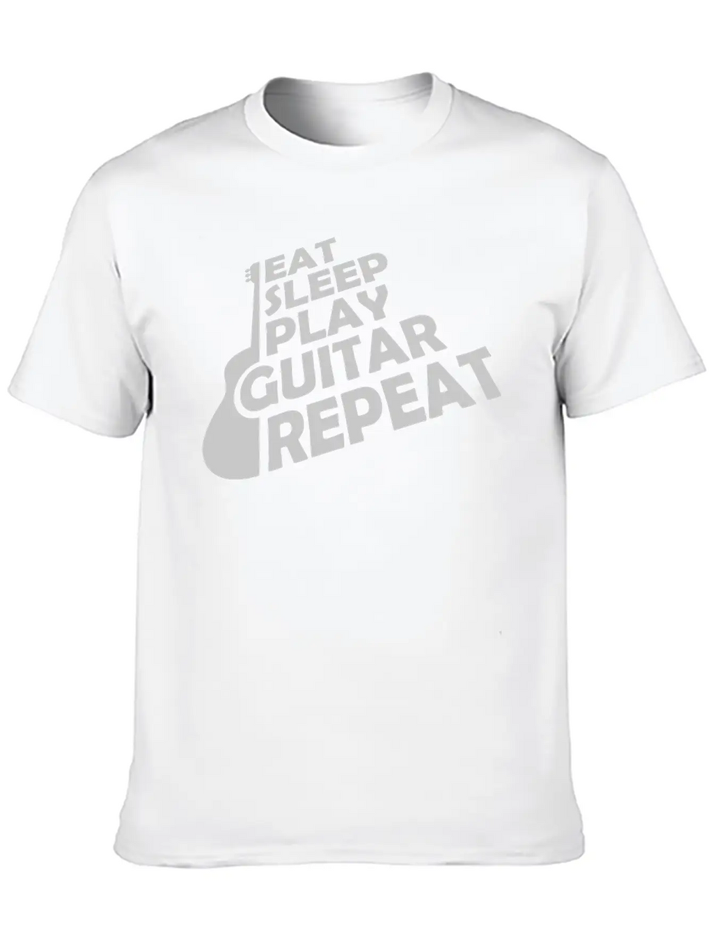 Eat Sleep Play Guitar Essential Cotton Tee For Daily Outfits – Unisex Style