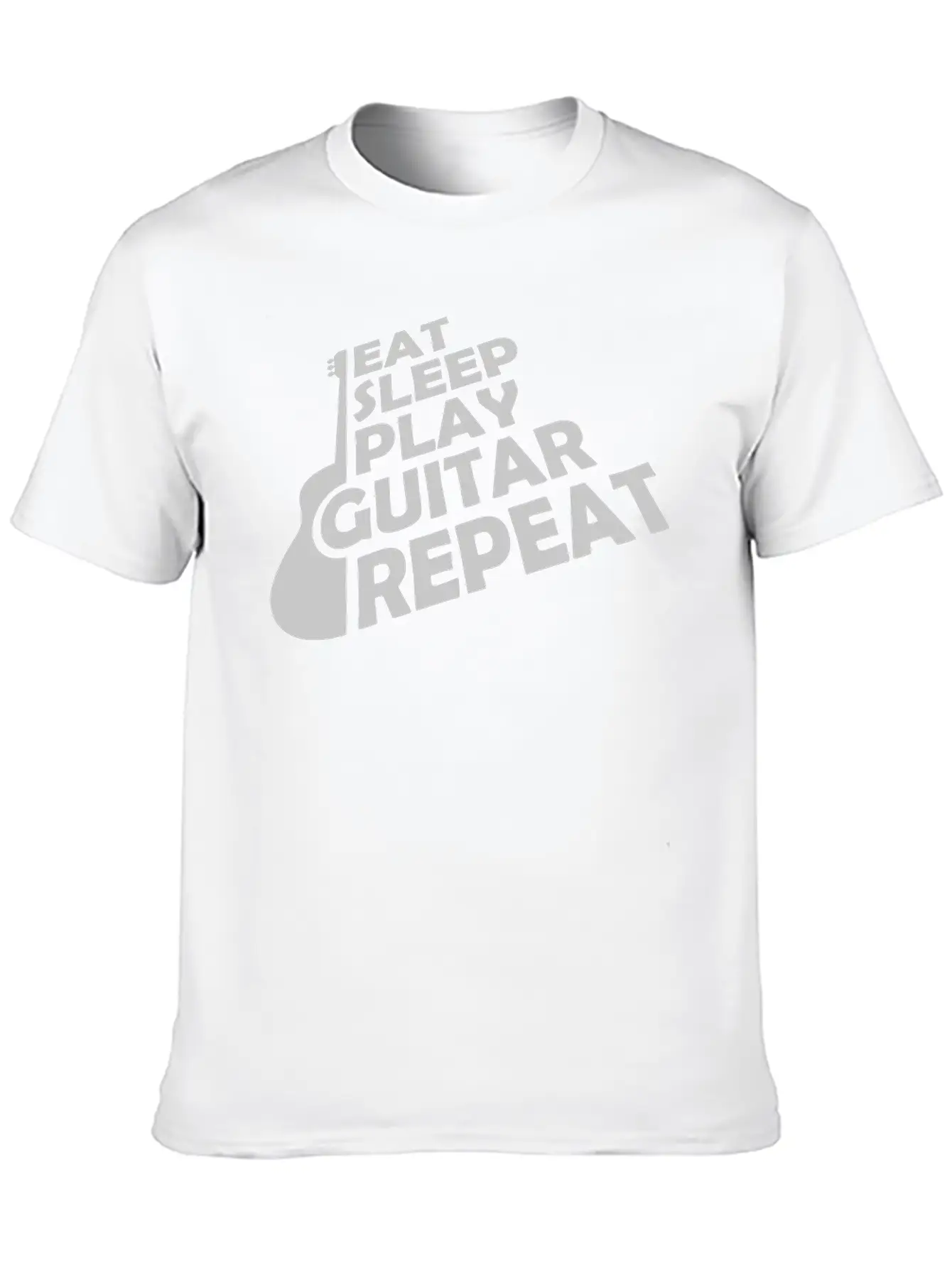 Eat Sleep Play Guitar Essential Cotton Tee For Daily Outfits – Unisex Style