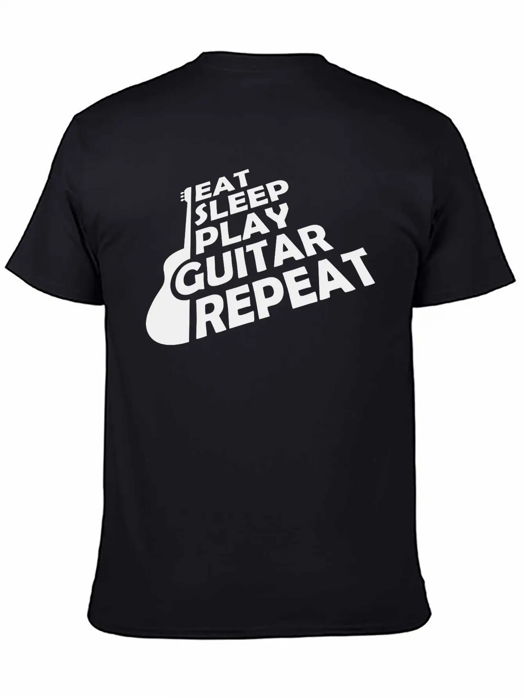 Eat Sleep Play Guitar Essential Cotton Tee For Daily Outfits – Unisex Style