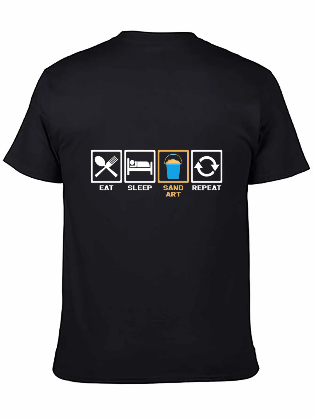Eat Sleep Repeat Sand Timeless Short Sleeve Tee – Comfy And Minimalist Design