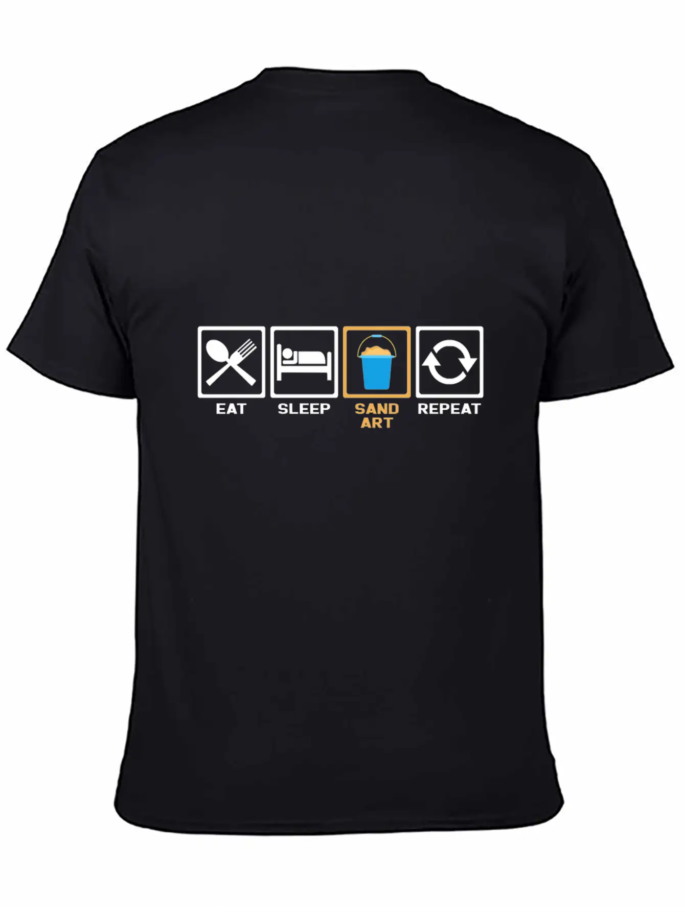 Eat Sleep Repeat Sand Timeless Short Sleeve Tee – Comfy And Minimalist Design