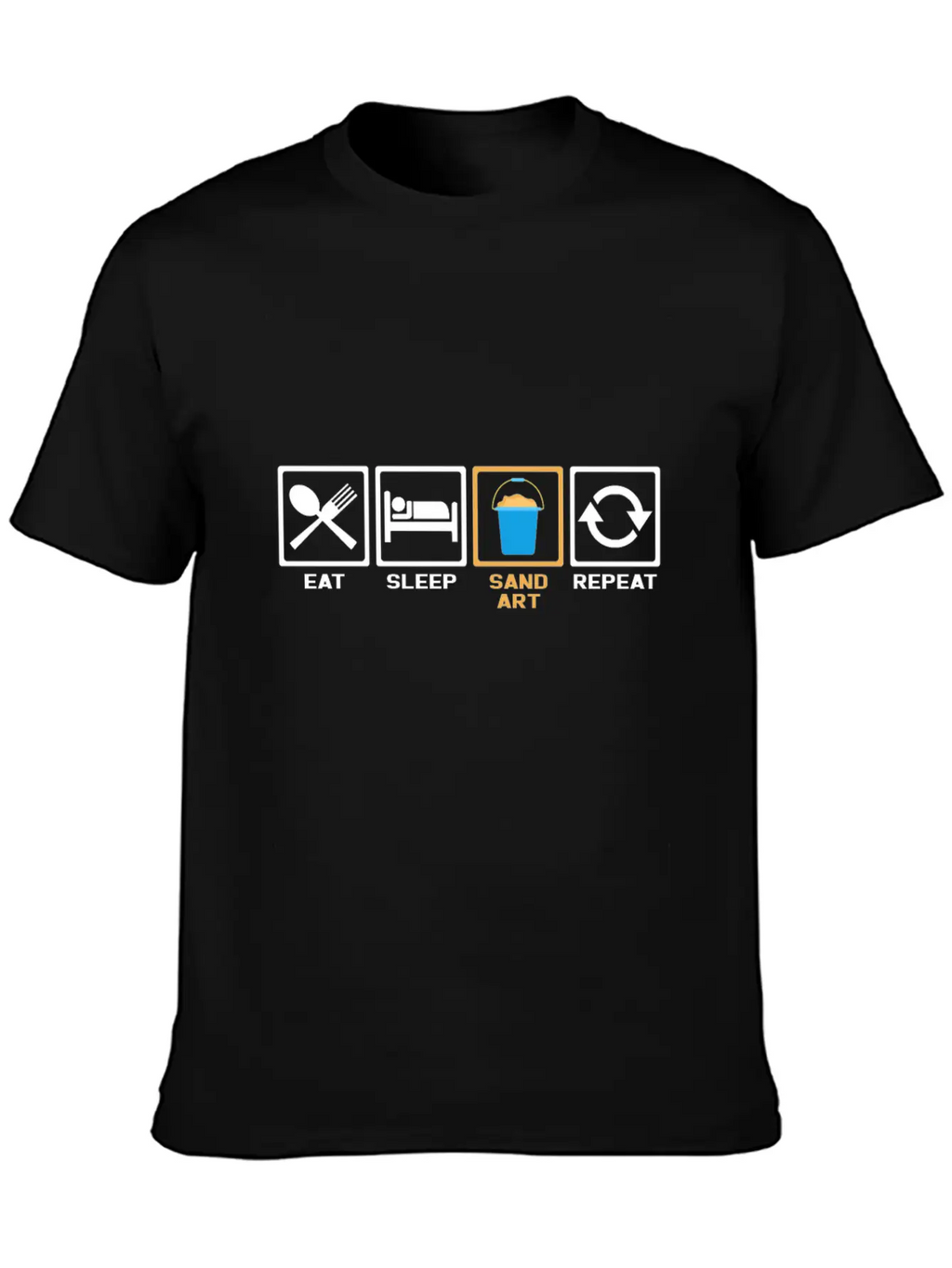Eat Sleep Repeat Sand Timeless Short Sleeve Tee – Comfy And Minimalist Design