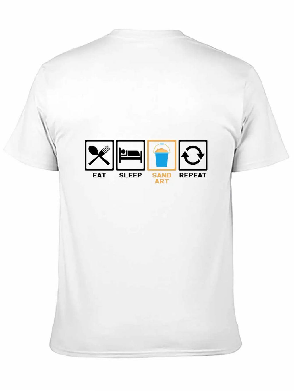 Eat Sleep Repeat Sand Timeless Short Sleeve Tee – Comfy And Minimalist Design
