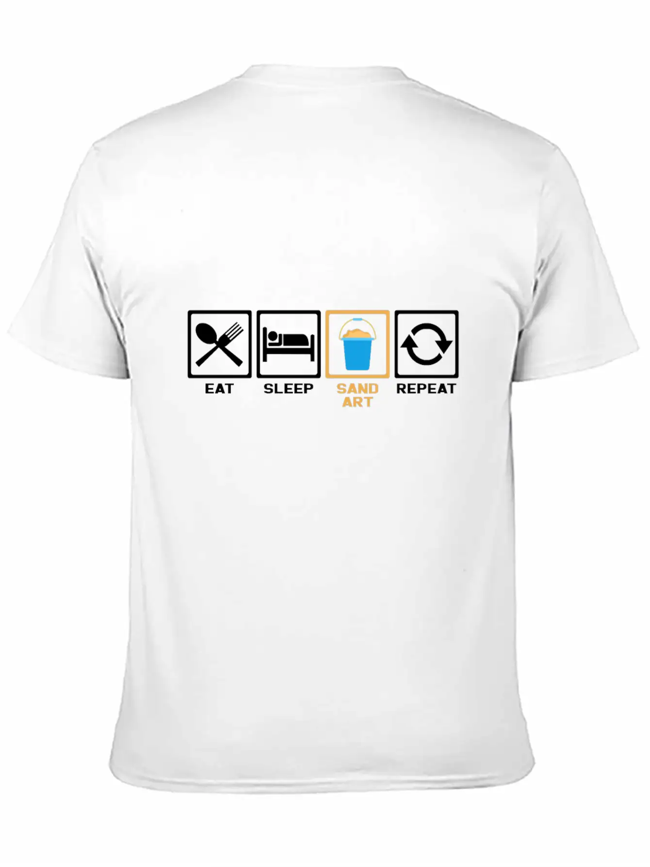 Eat Sleep Repeat Sand Timeless Short Sleeve Tee – Comfy And Minimalist Design