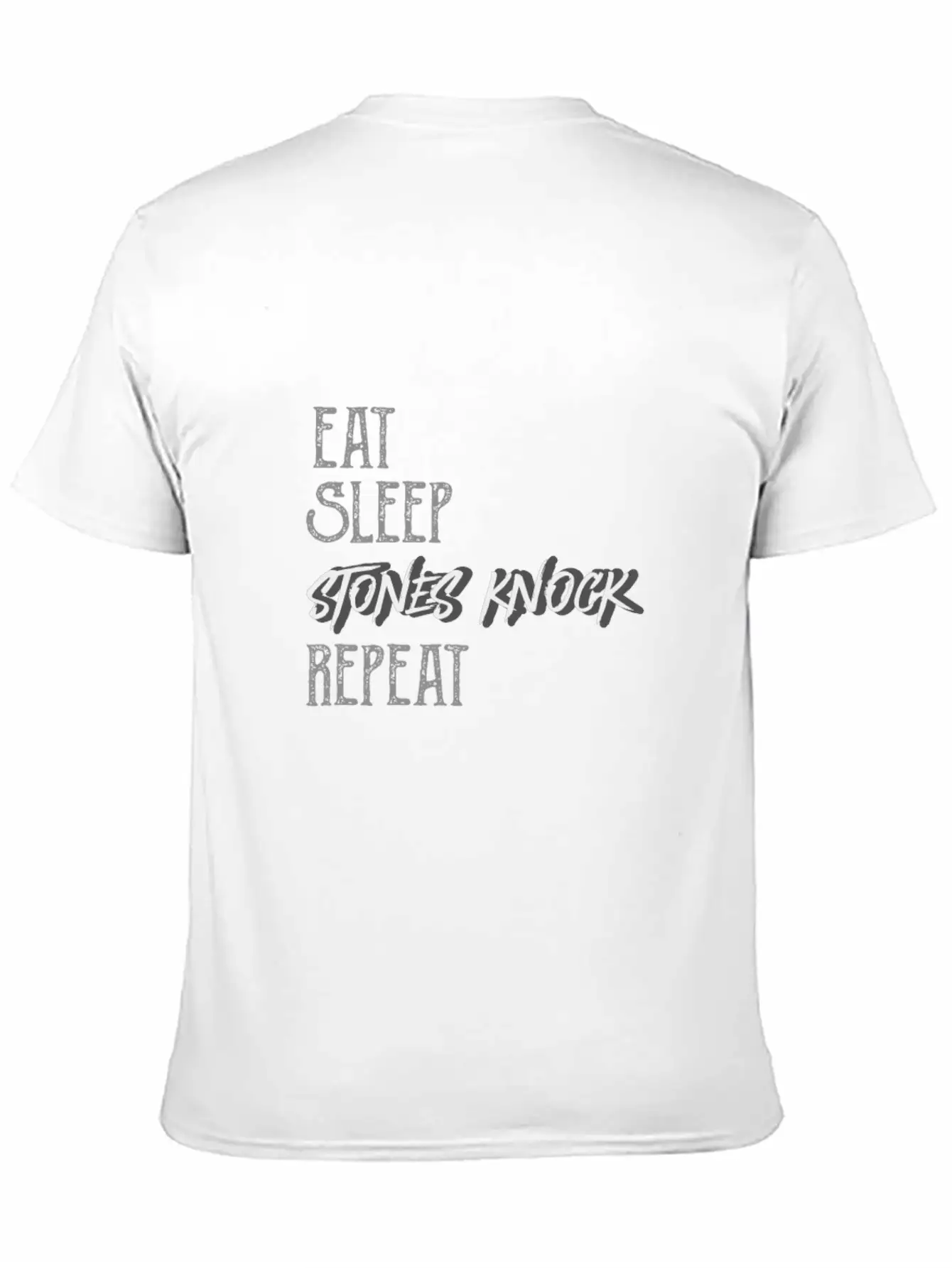 Eat Sleep Stones Knock Repeat Basic Graphic T-Shirt – Daily Comfort In Soft Cotton