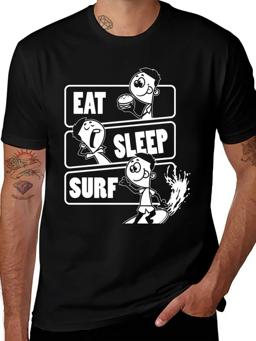 Eat Sleep Surf Repeat Gift For Surfing Lover Classic Cotton Tee – Unisex Comfort For Any Season