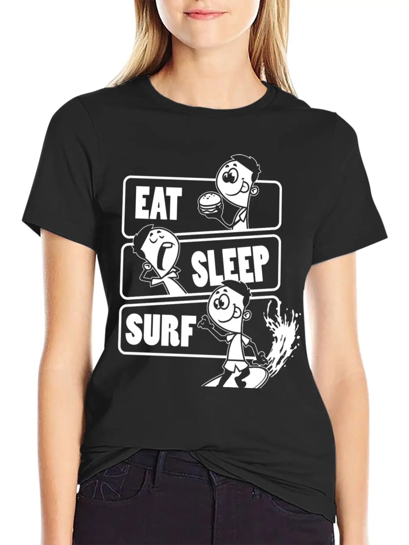 Eat Sleep Surf Repeat Gift For Surfing Lover Classic Cotton Tee – Unisex Comfort For Any Season