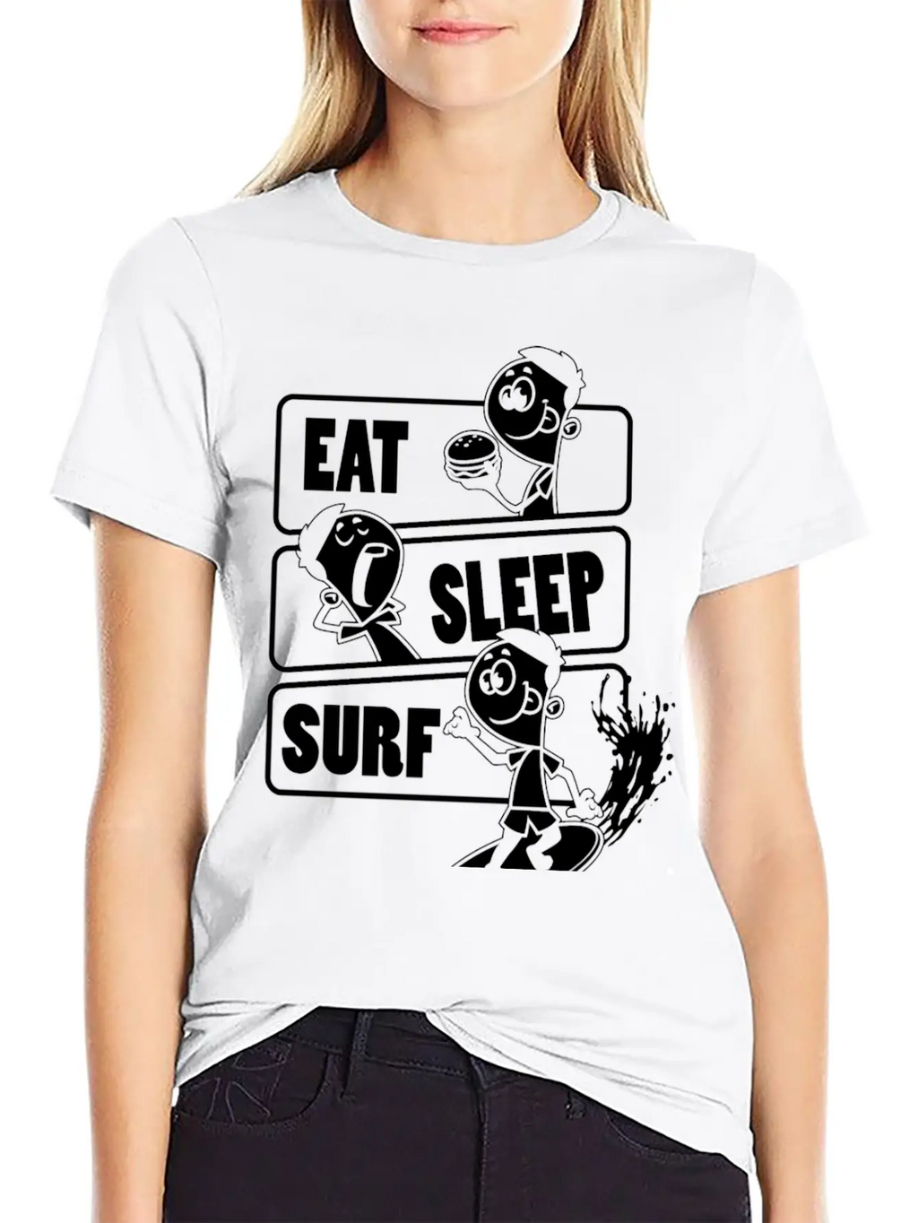 Eat Sleep Surf Repeat Gift For Surfing Lover Classic Cotton Tee – Unisex Comfort For Any Season