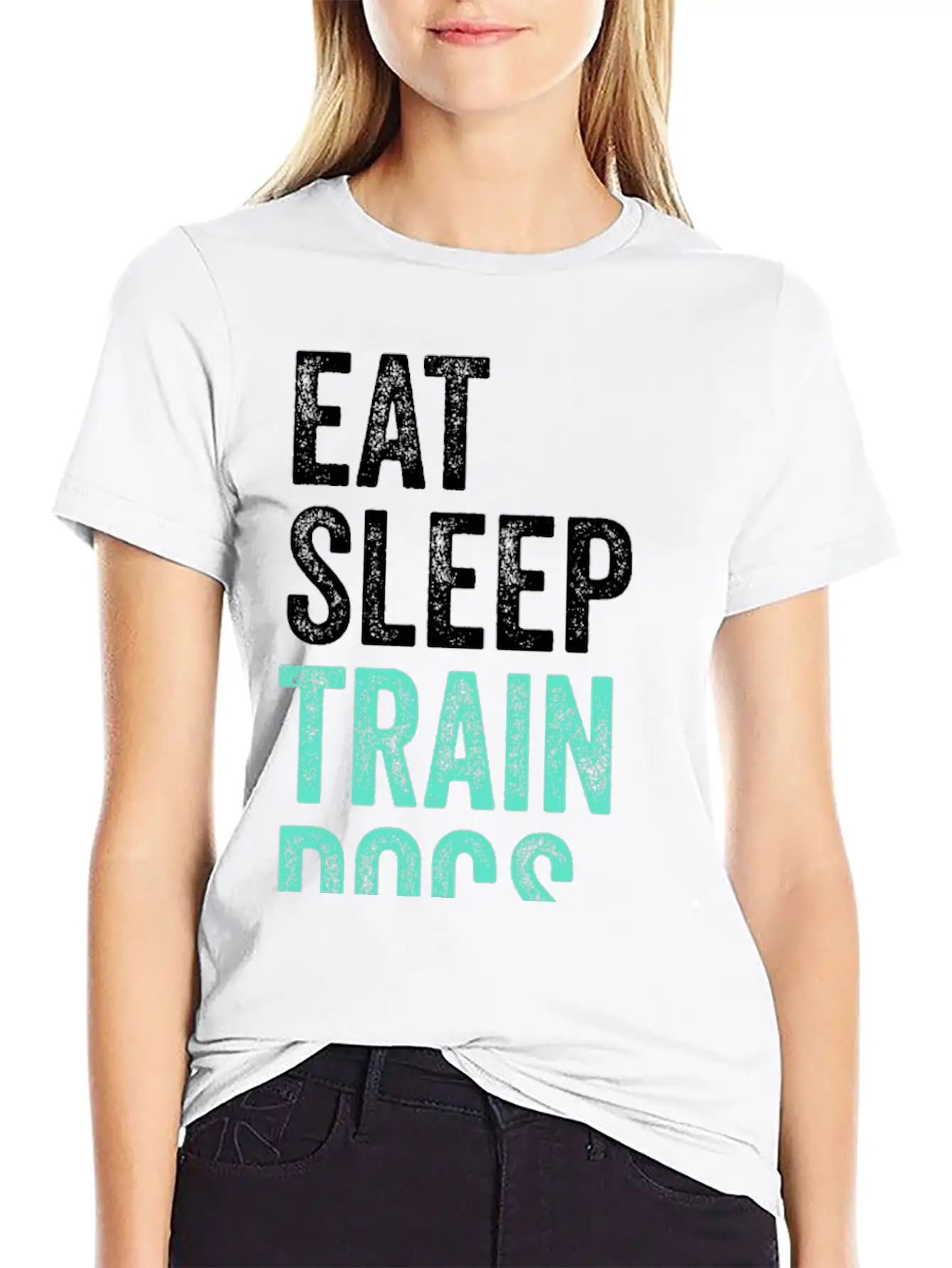 Eat Sleep Train Dogs Repeat Dog Trainer Timeless Short Sleeve Tee – Comfy And Minimalist Design