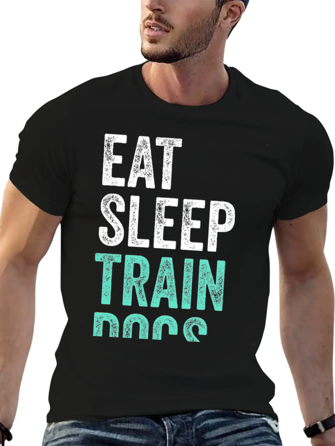 Eat Sleep Train Dogs Repeat Dog Trainer Timeless Short Sleeve Tee – Comfy And Minimalist Design