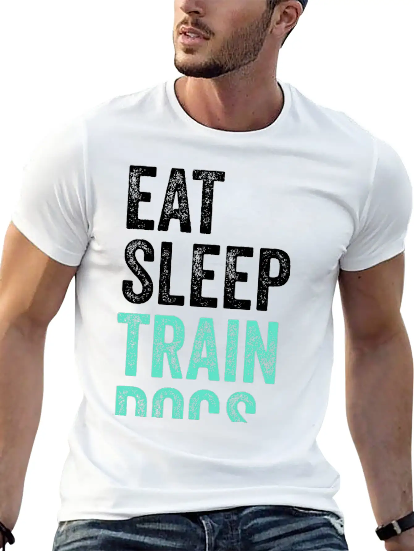 Eat Sleep Train Dogs Repeat Dog Trainer Timeless Short Sleeve Tee – Comfy And Minimalist Design