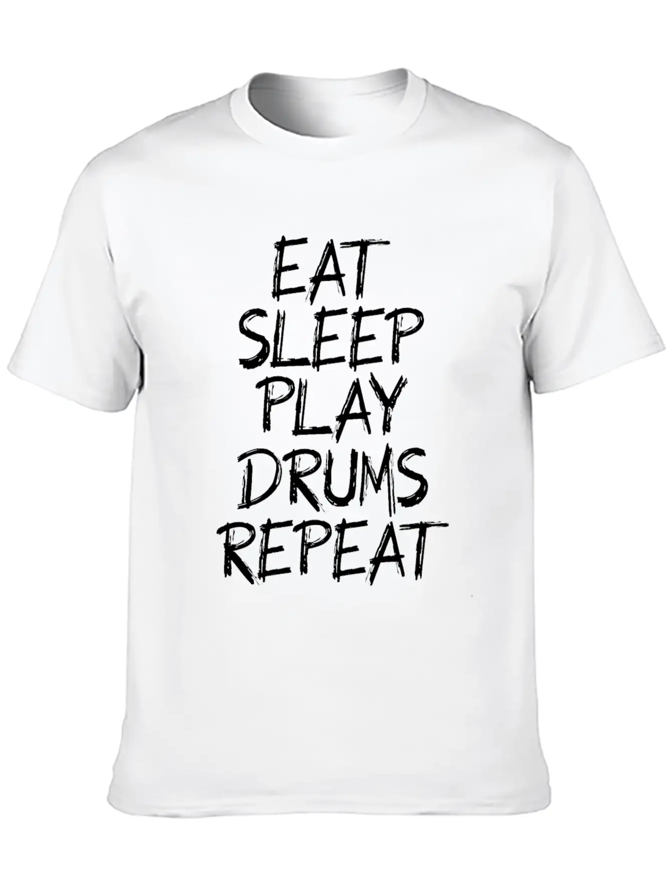 Eat Sleeps Play Drums Repeat Timeless Short Sleeve Tee – Comfy And Minimalist Design