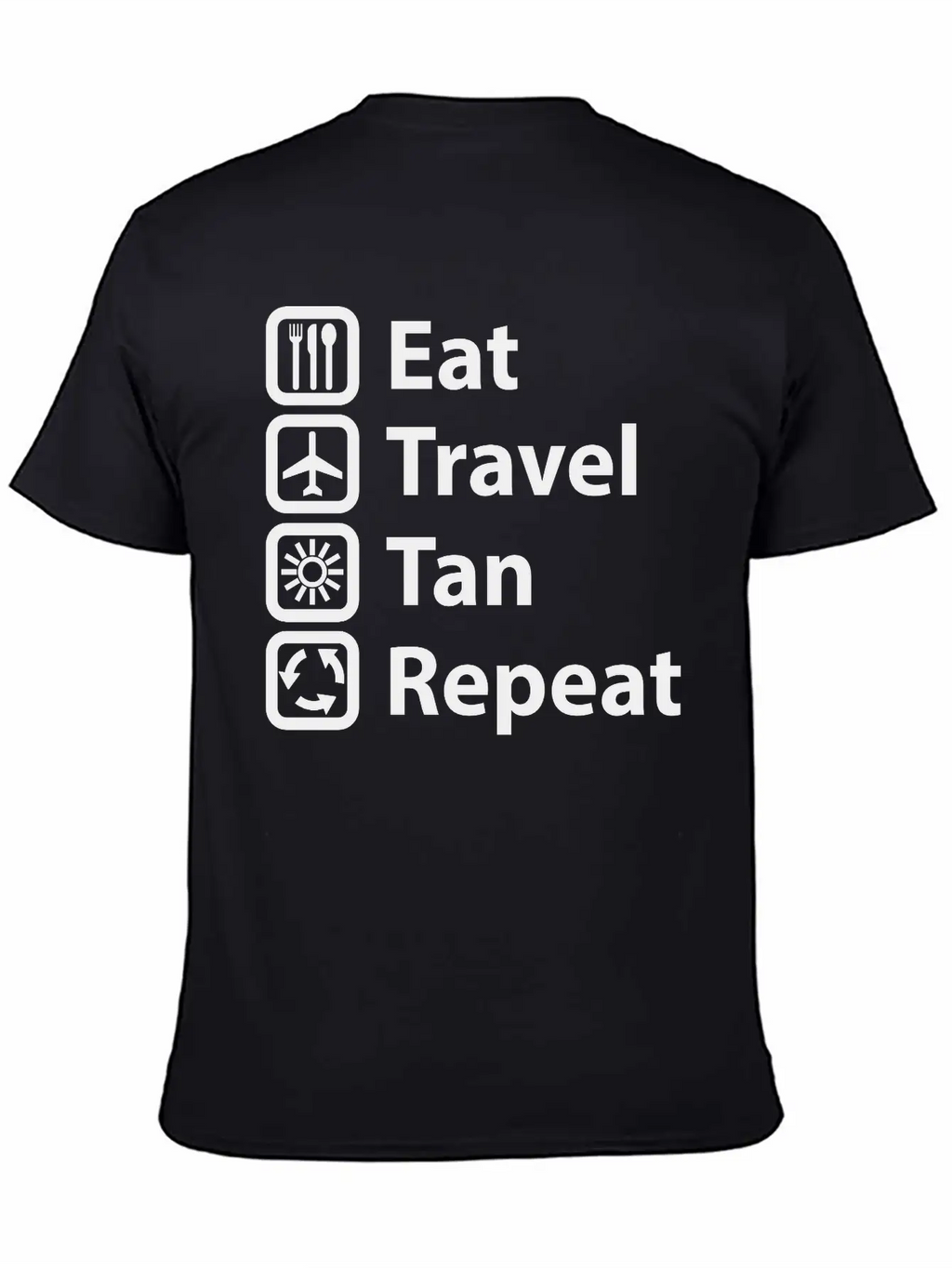 Eat Travel Tan Repeat Classic Cotton Tee – Unisex Comfort For Any Season