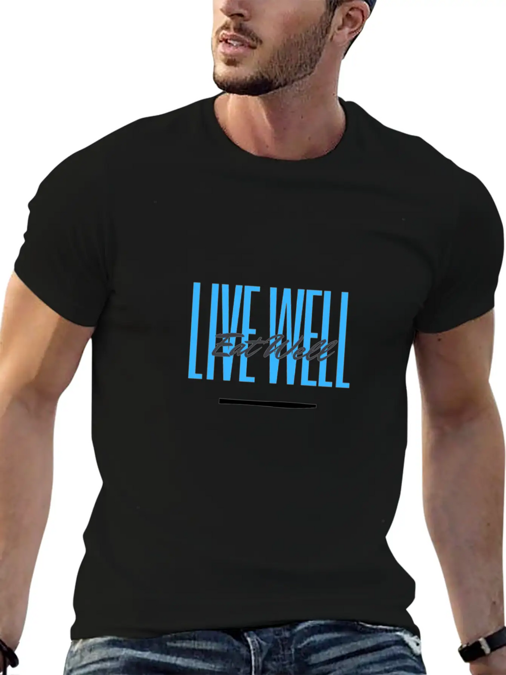 Eat Well Live Well Basic Graphic T-Shirt – Daily Comfort In Soft Cotton