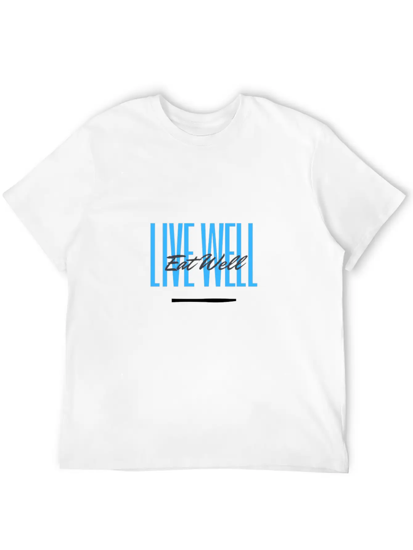 Eat Well Live Well Basic Graphic T-Shirt – Daily Comfort In Soft Cotton