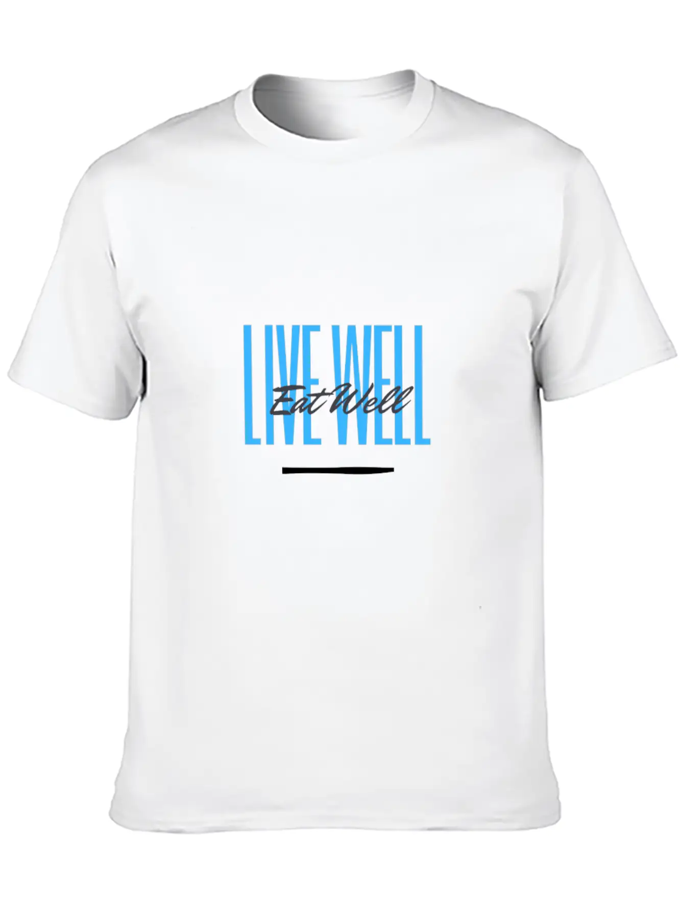Eat Well Live Well Basic Graphic T-Shirt – Daily Comfort In Soft Cotton