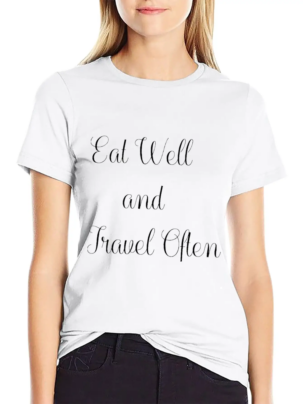 Eat Well Travel Often Breathable Soft Cotton T-Shirt – Timeless Casual Look