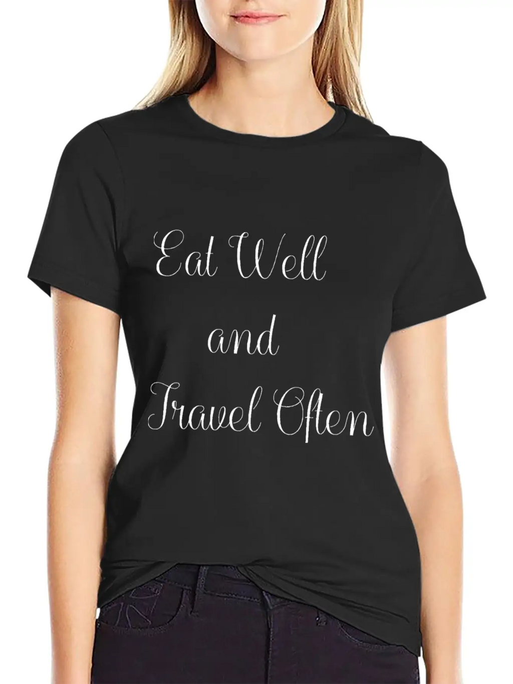 Eat Well Travel Often Breathable Soft Cotton T-Shirt – Timeless Casual Look