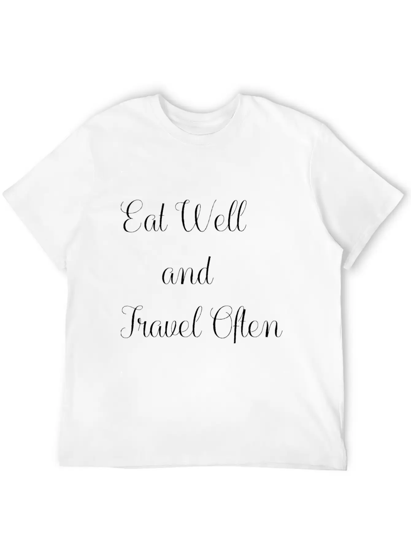 Eat Well Travel Often Breathable Soft Cotton T-Shirt – Timeless Casual Look