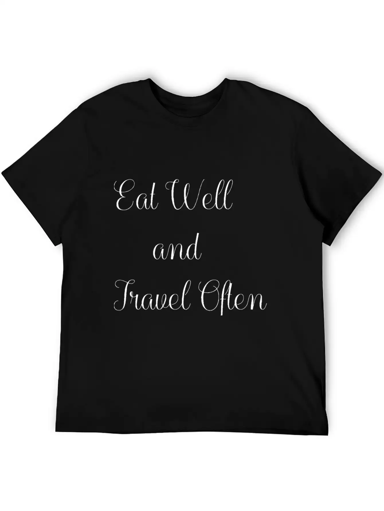 Eat Well Travel Often Breathable Soft Cotton T-Shirt – Timeless Casual Look