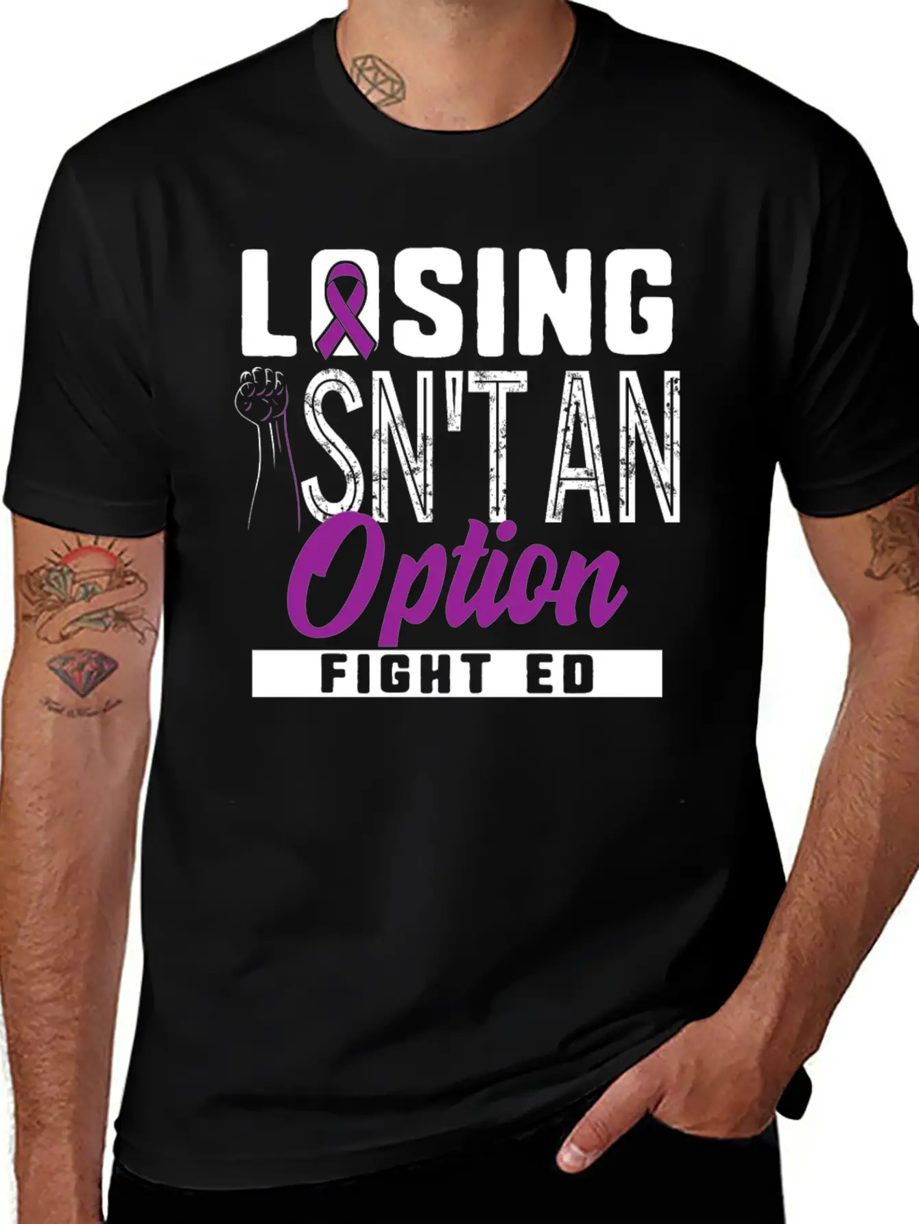 Eating Disorder Recovery Shirt Losing Isn't Modern Fit Casual T-Shirt – Clean And Versatile Design