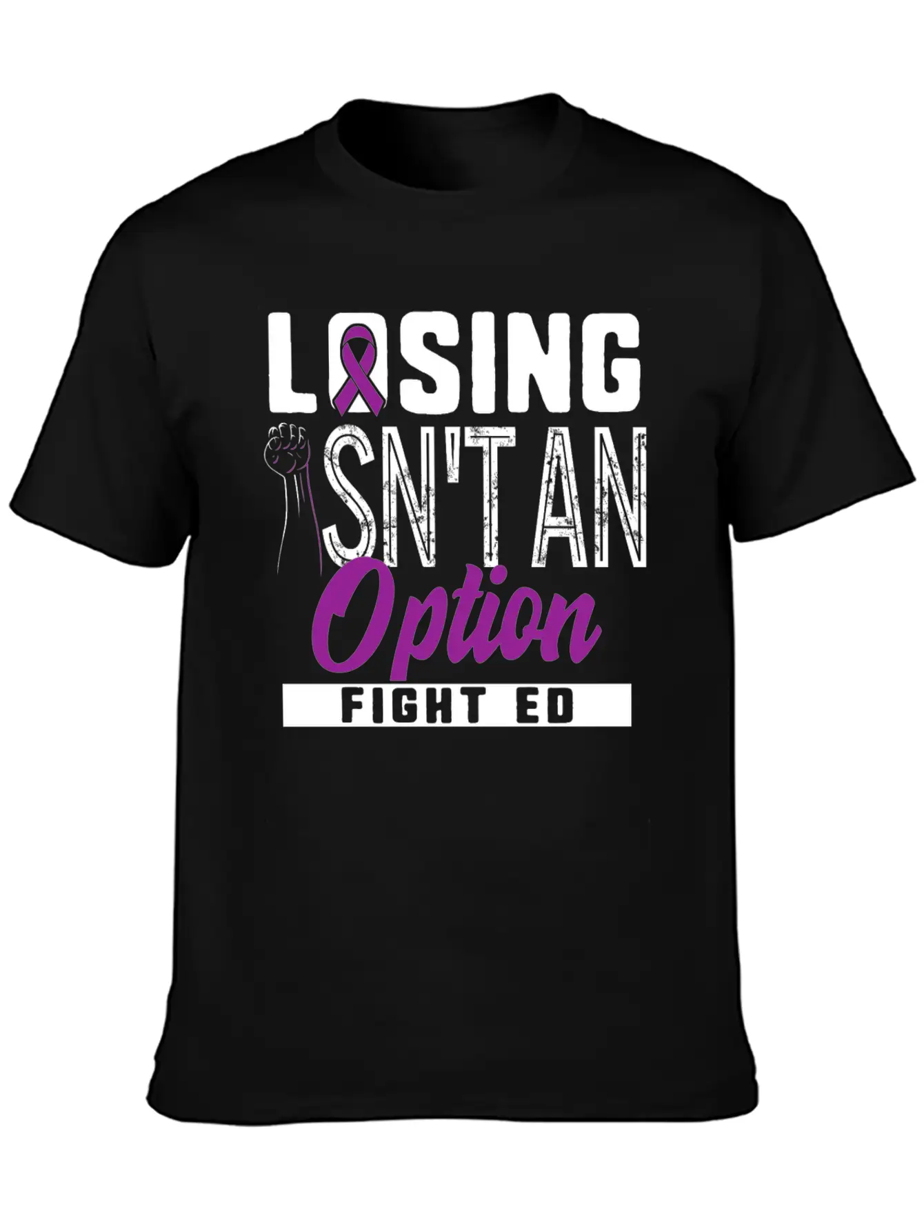 Eating Disorder Recovery Shirt Losing Isn't Modern Fit Casual T-Shirt – Clean And Versatile Design