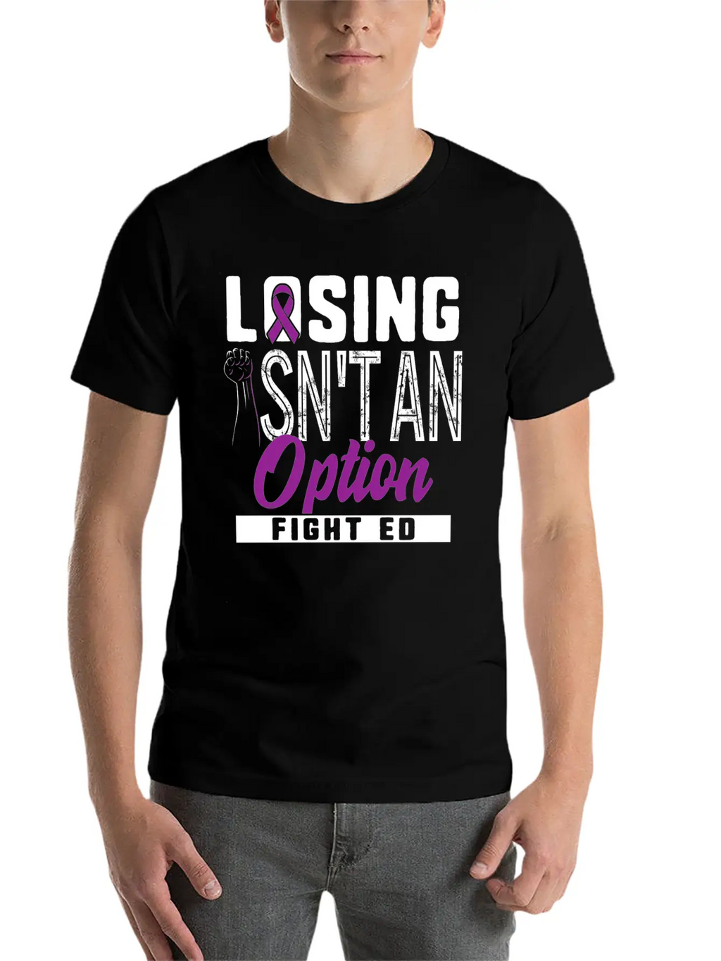 Eating Disorder Recovery Shirt Losing Isn't Modern Fit Casual T-Shirt – Clean And Versatile Design
