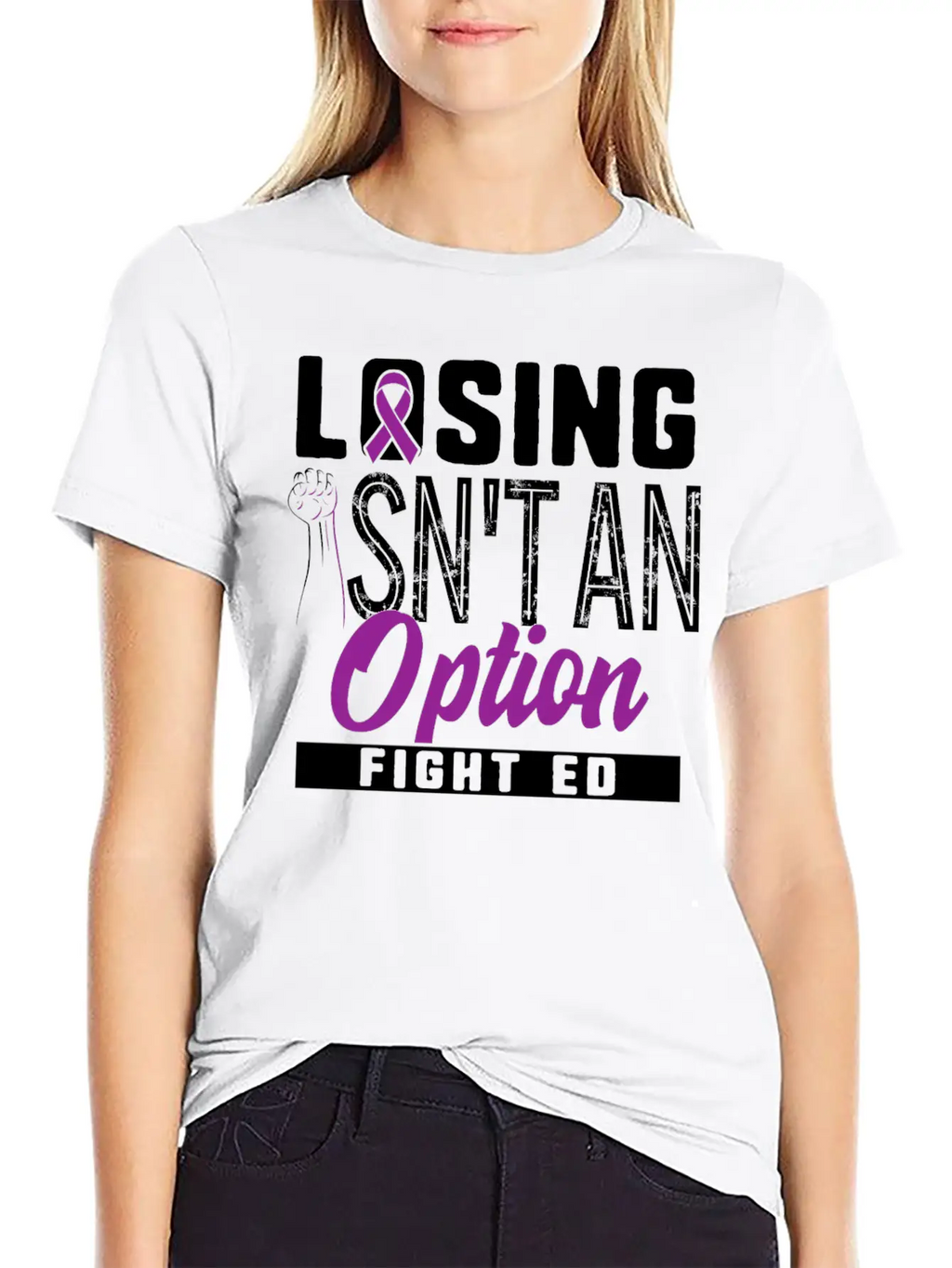 Eating Disorder Recovery Shirt Losing Isn't Modern Fit Casual T-Shirt – Clean And Versatile Design