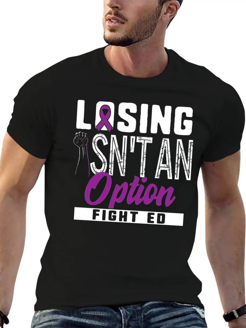 Eating Disorder Recovery Shirt Losing Isn't Modern Fit Casual T-Shirt – Clean And Versatile Design
