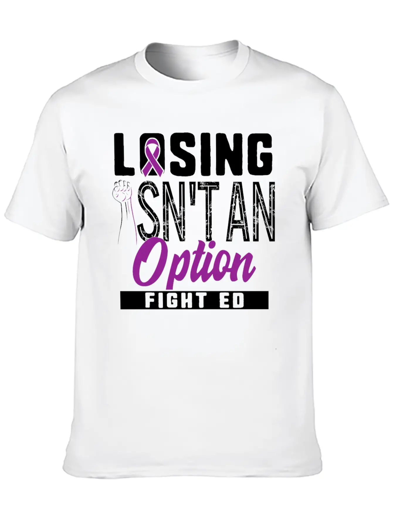 Eating Disorder Recovery Shirt Losing Isn't Modern Fit Casual T-Shirt – Clean And Versatile Design
