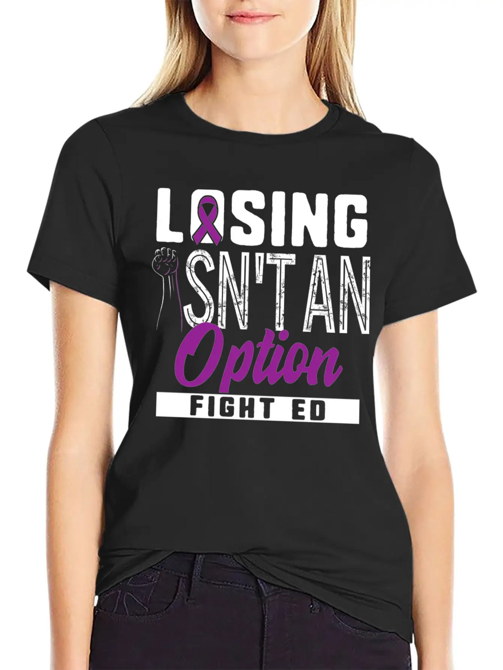 Eating Disorder Recovery Shirt Losing Isn't Modern Fit Casual T-Shirt – Clean And Versatile Design