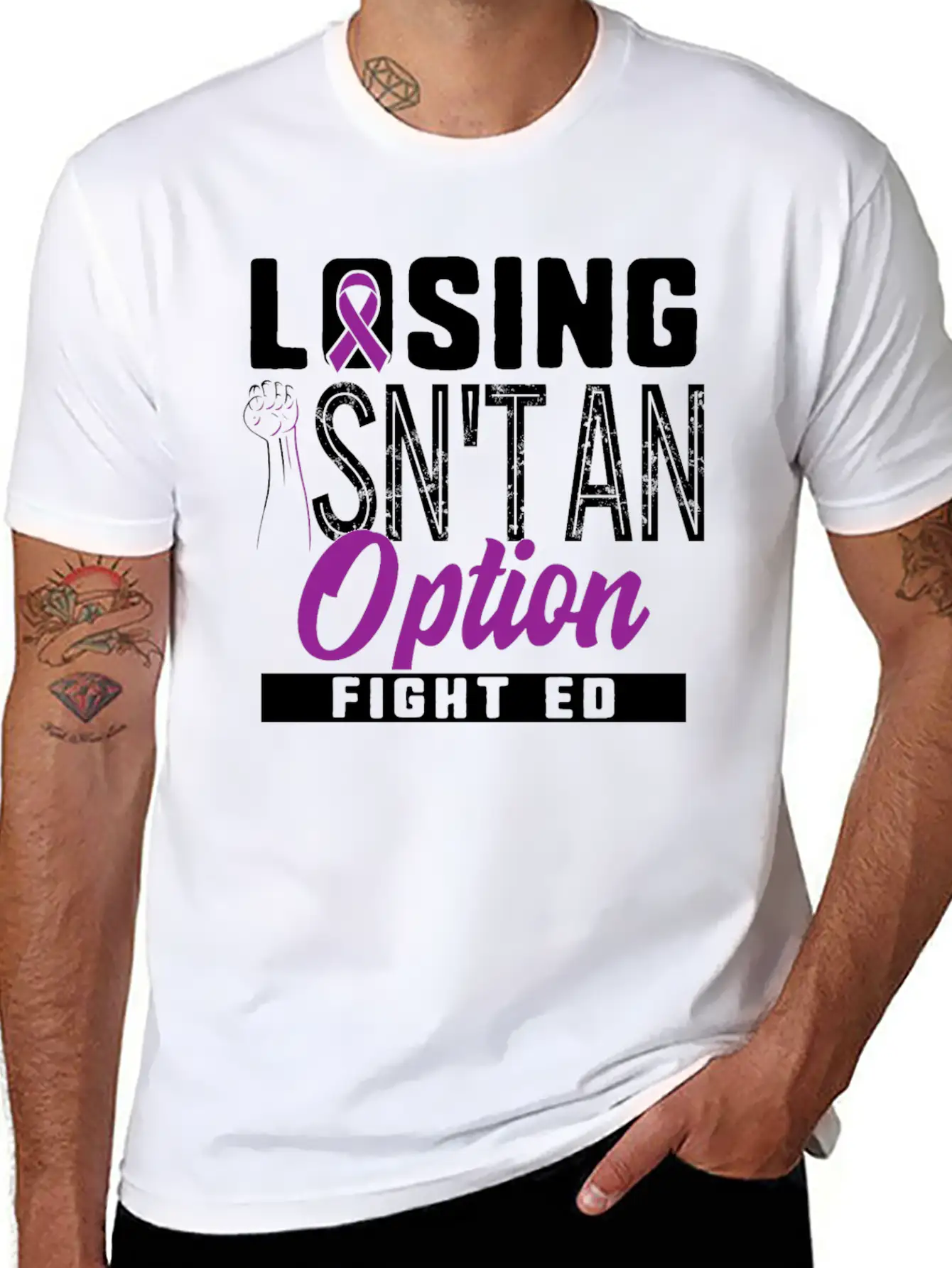 Eating Disorder Recovery Shirt Losing Isn't Modern Fit Casual T-Shirt – Clean And Versatile Design