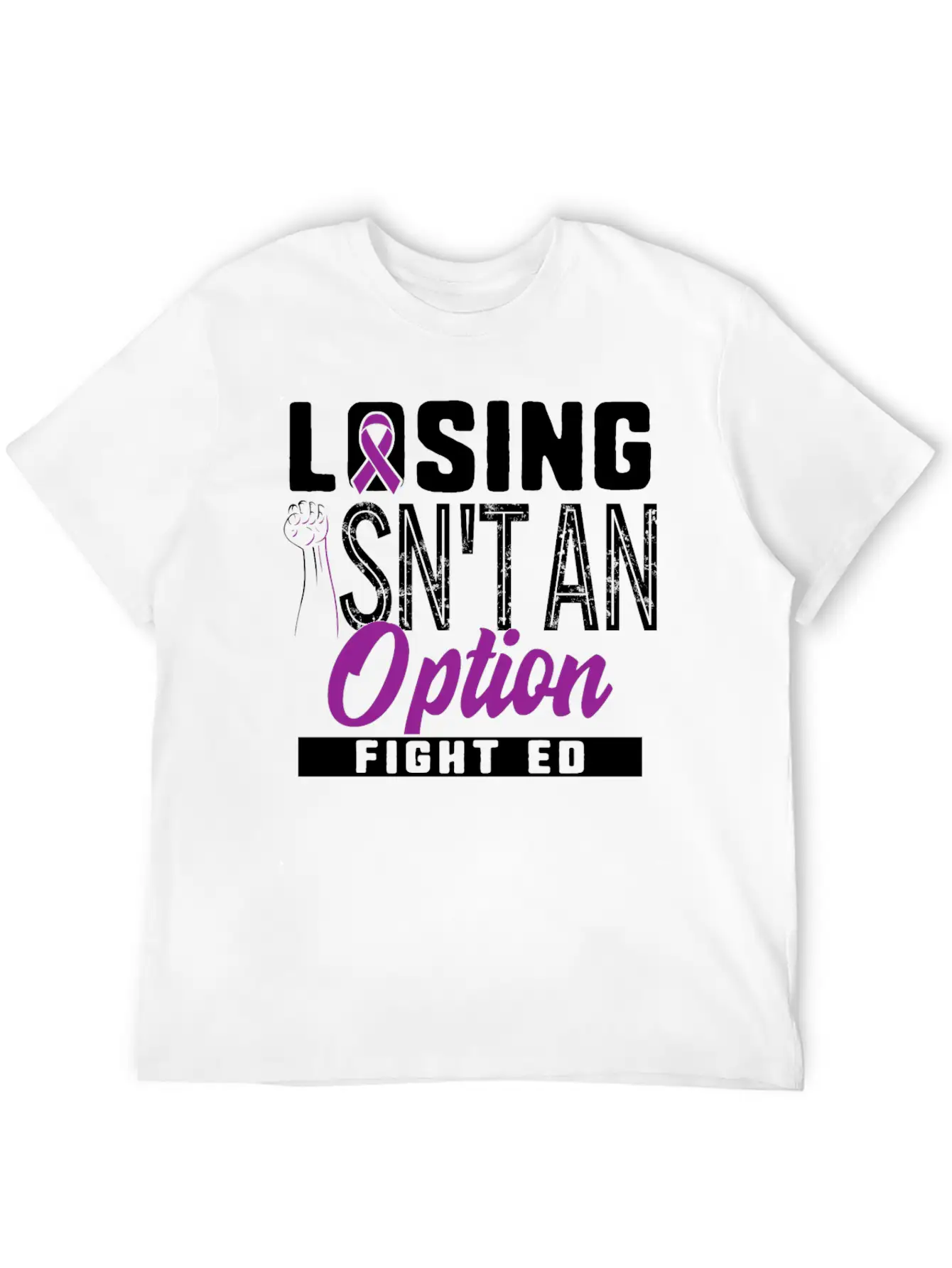 Eating Disorder Recovery Shirt Losing Isn't Modern Fit Casual T-Shirt – Clean And Versatile Design
