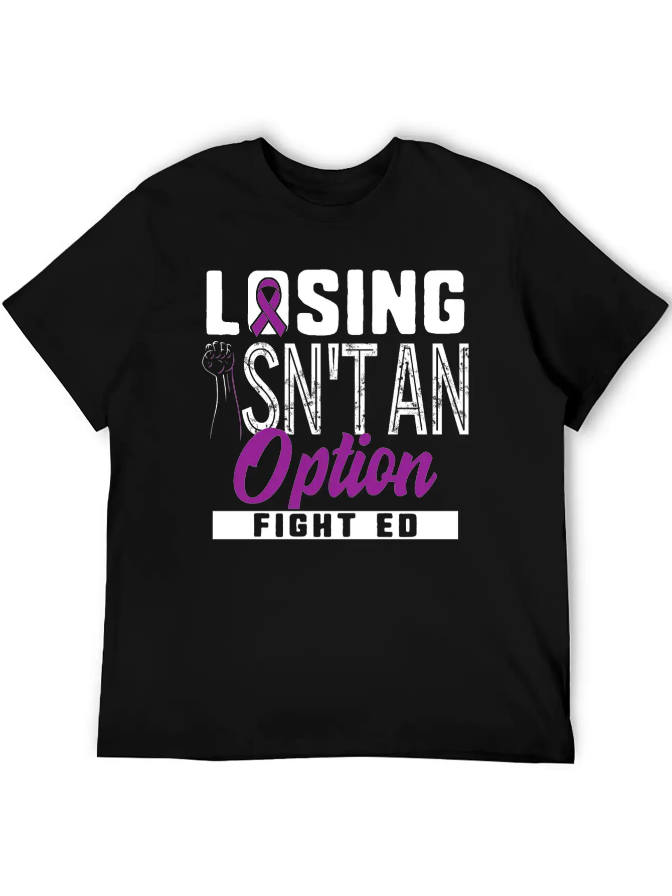 Eating Disorder Recovery Shirt Losing Isn't Modern Fit Casual T-Shirt – Clean And Versatile Design