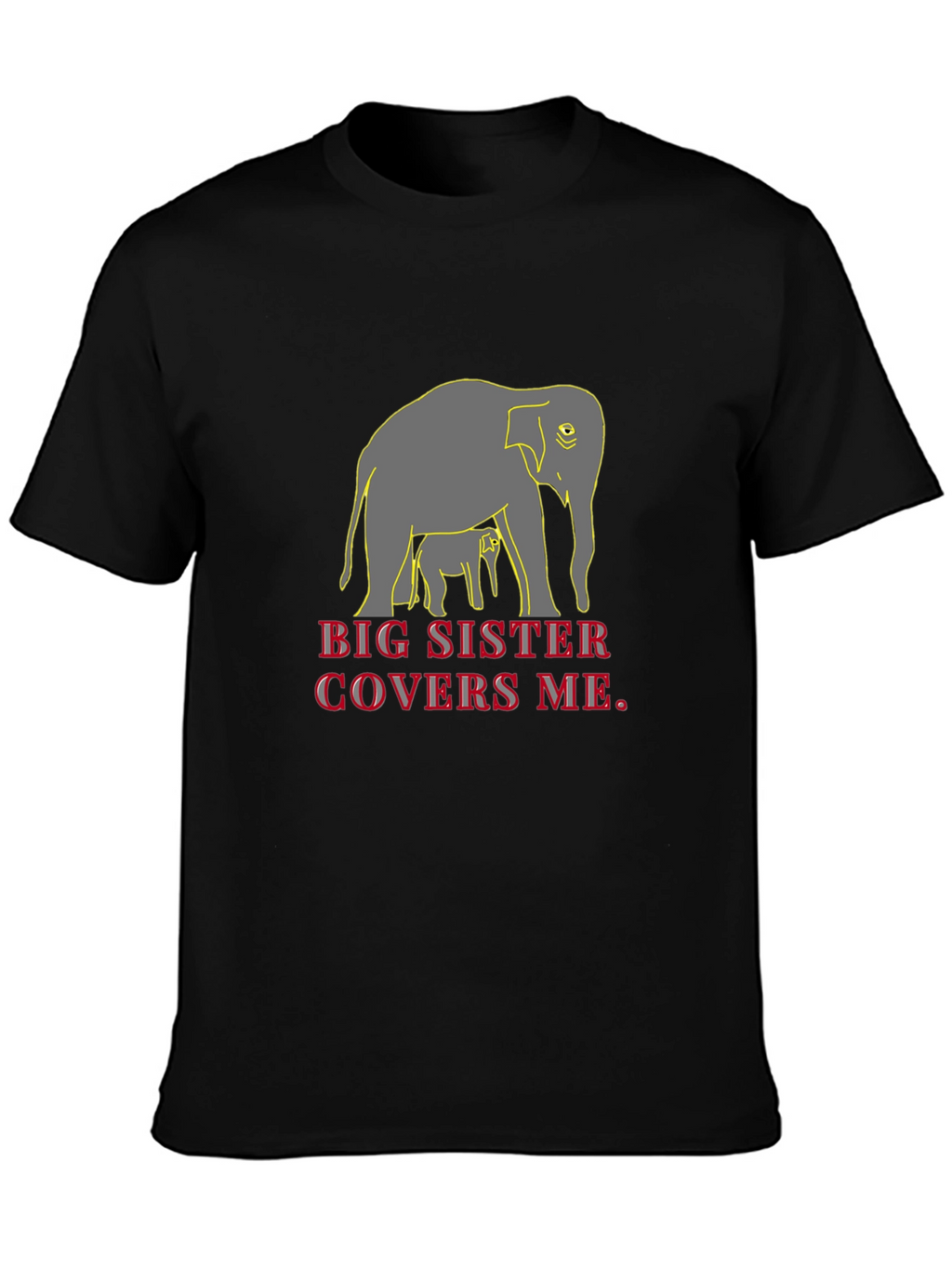 Big Sister Elephant Graphic T-Shirt