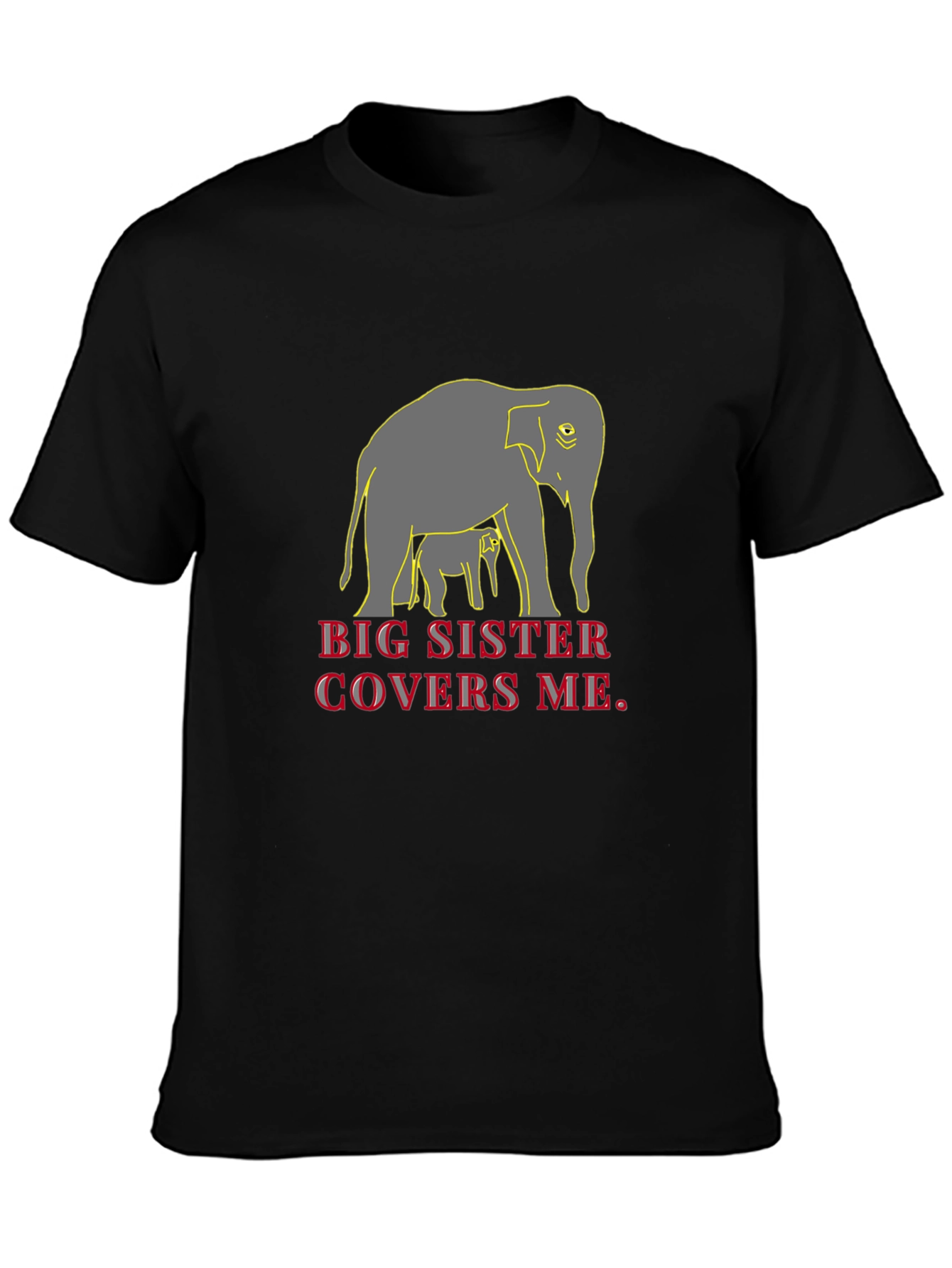 Big Sister Elephant Graphic T-Shirt