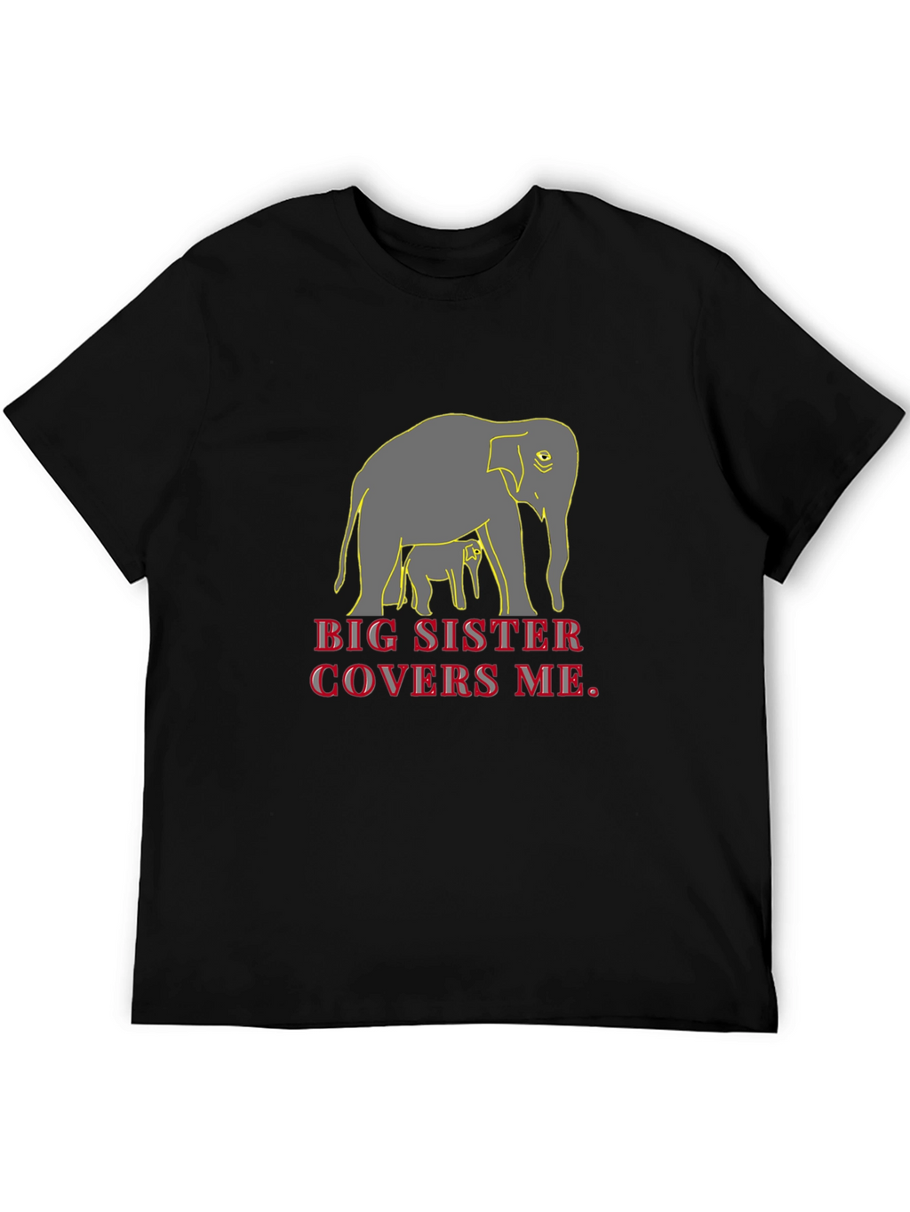 Big Sister Elephant Graphic T-Shirt