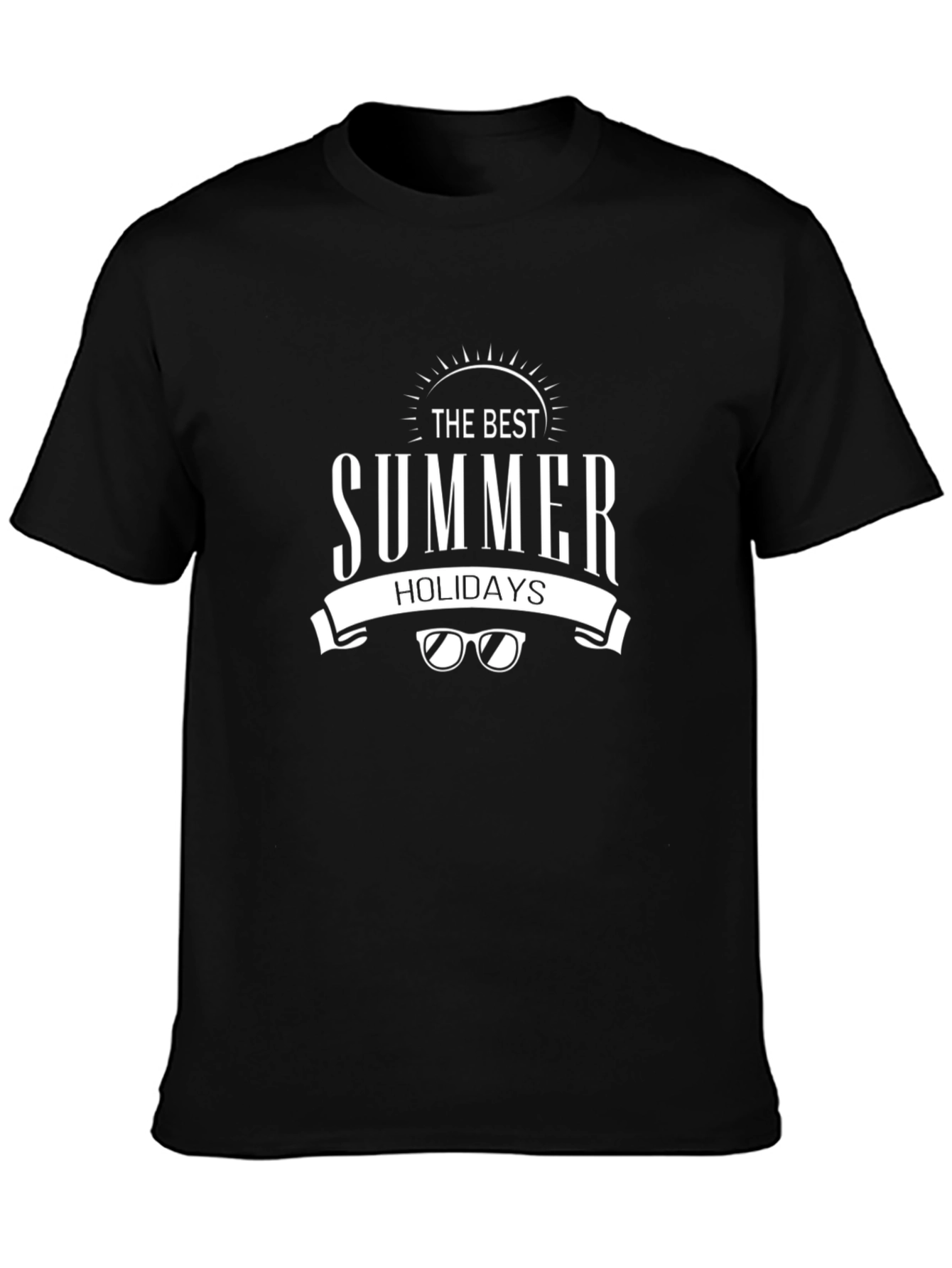 The Best Summer Holidays Black T-Shirt