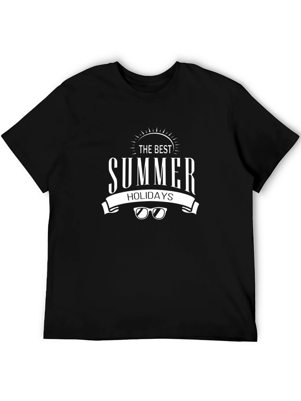 The Best Summer Holidays Black T-Shirt