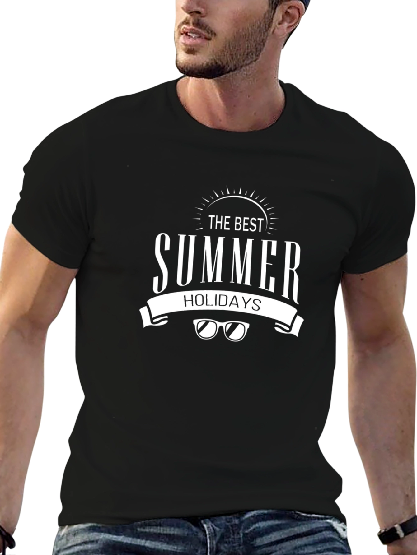The Best Summer Holidays Black T-Shirt