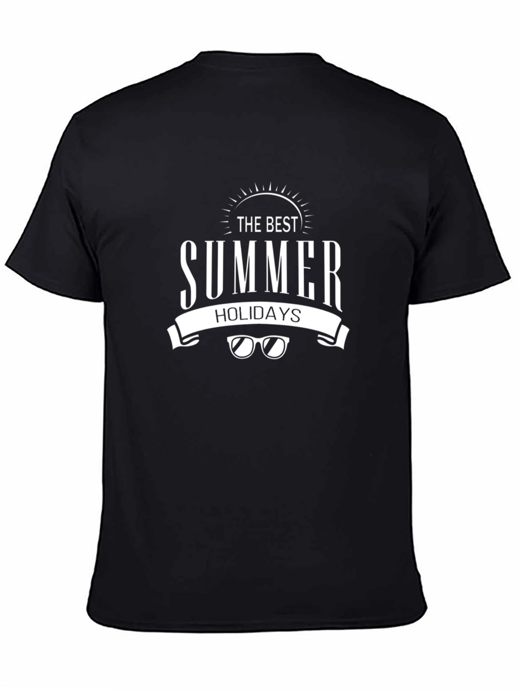 The Best Summer Holidays Black T-Shirt