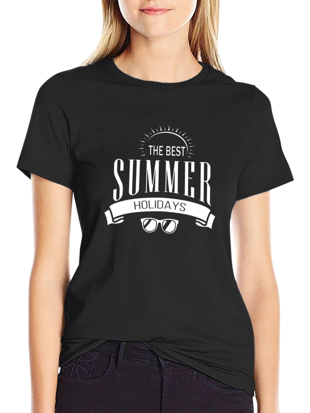 The Best Summer Holidays Black T-Shirt