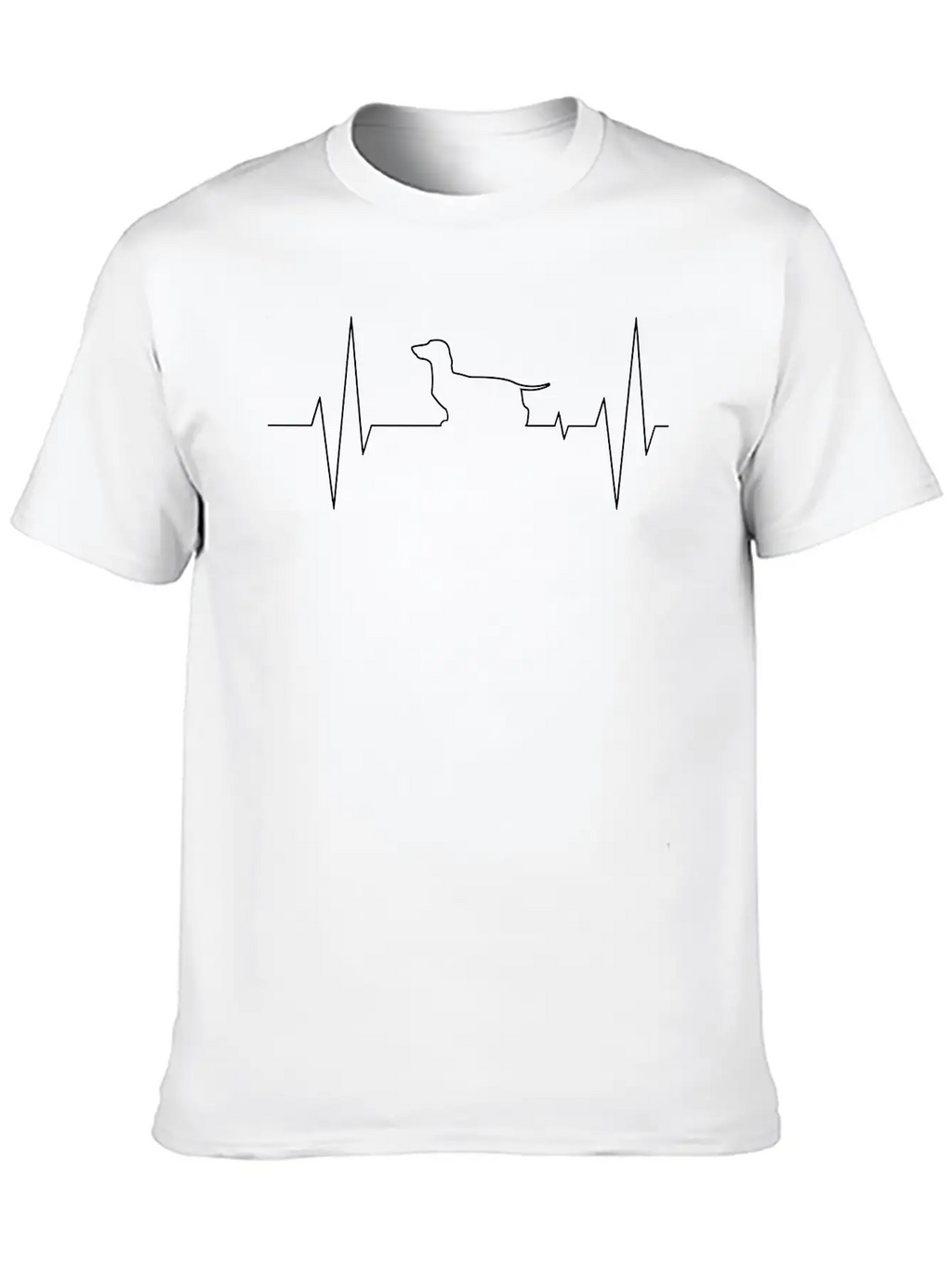 ECG Dog Unisex Casual T-Shirt – Clean Design For Daily Comfort