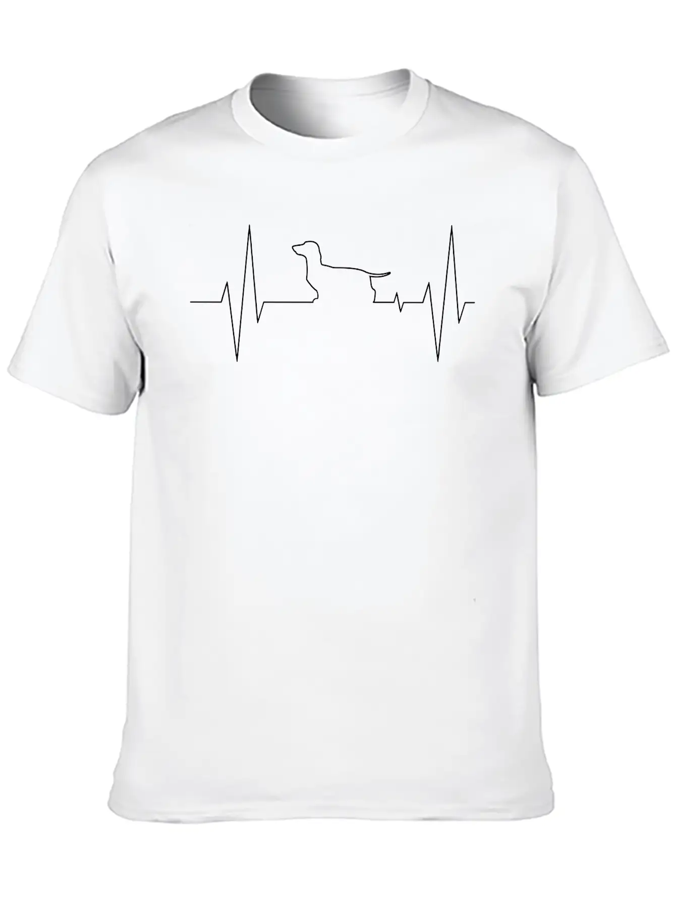 ECG Dog Unisex Casual T-Shirt – Clean Design For Daily Comfort