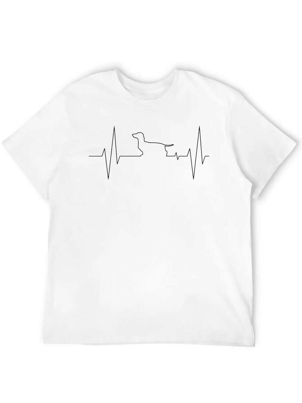 ECG Dog Unisex Casual T-Shirt – Clean Design For Daily Comfort
