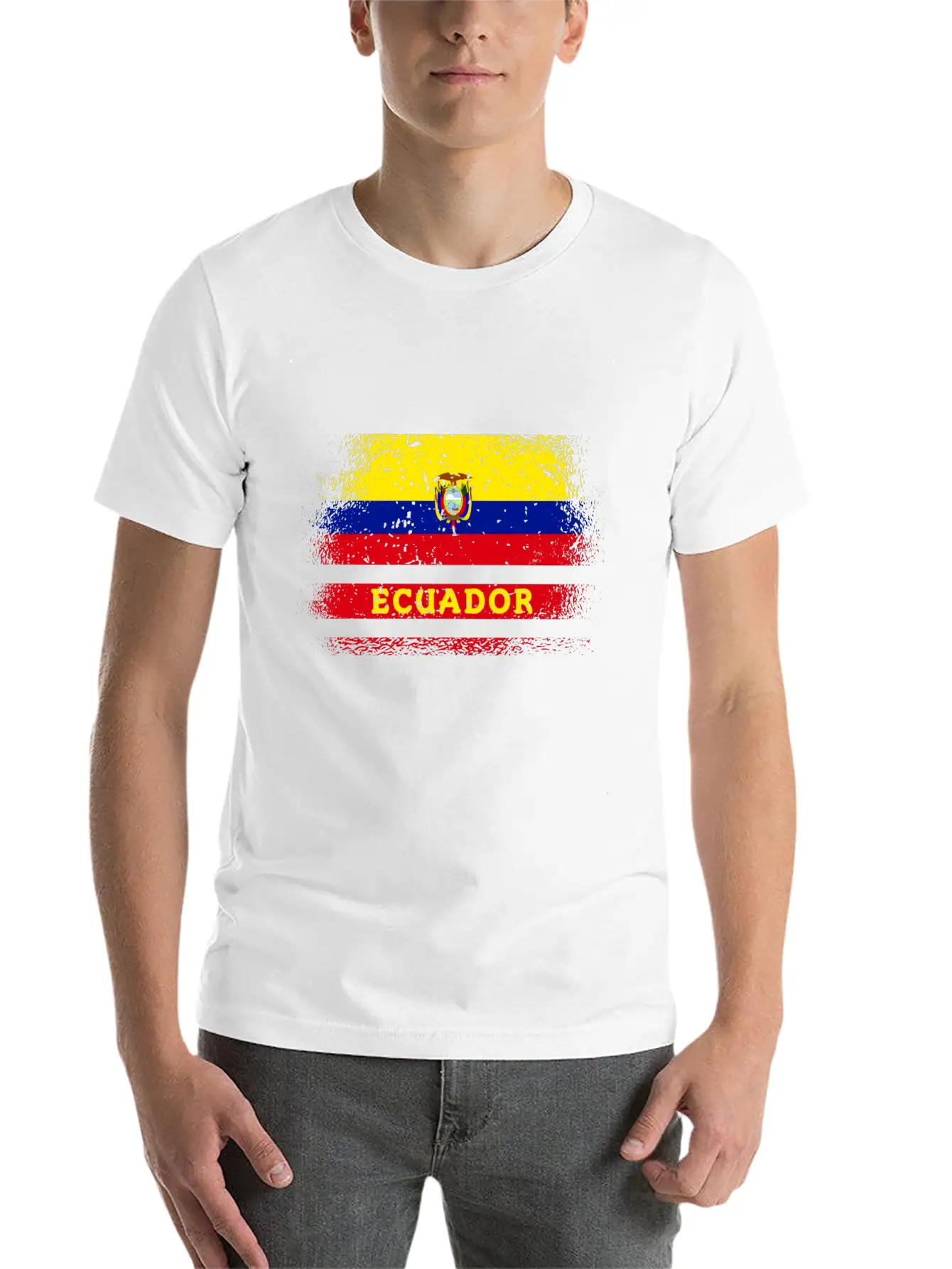 Ecuador Vintage Design / Flag Basic Graphic T-Shirt – Daily Comfort In Soft Cotton