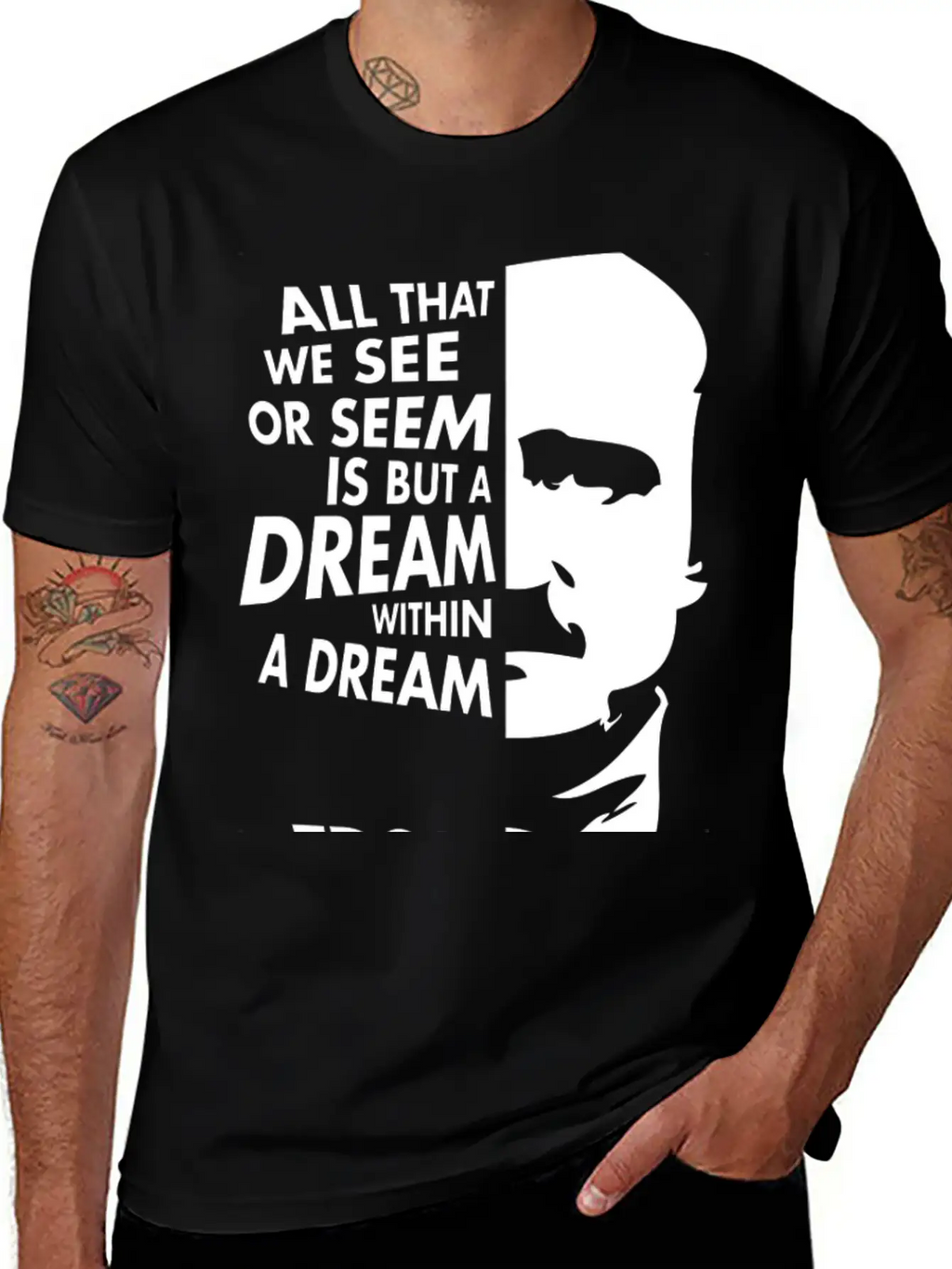 Edgar Allan Poe Dream Within A Dream Relaxed Everyday Tee – Lightweight And Durable Cotton