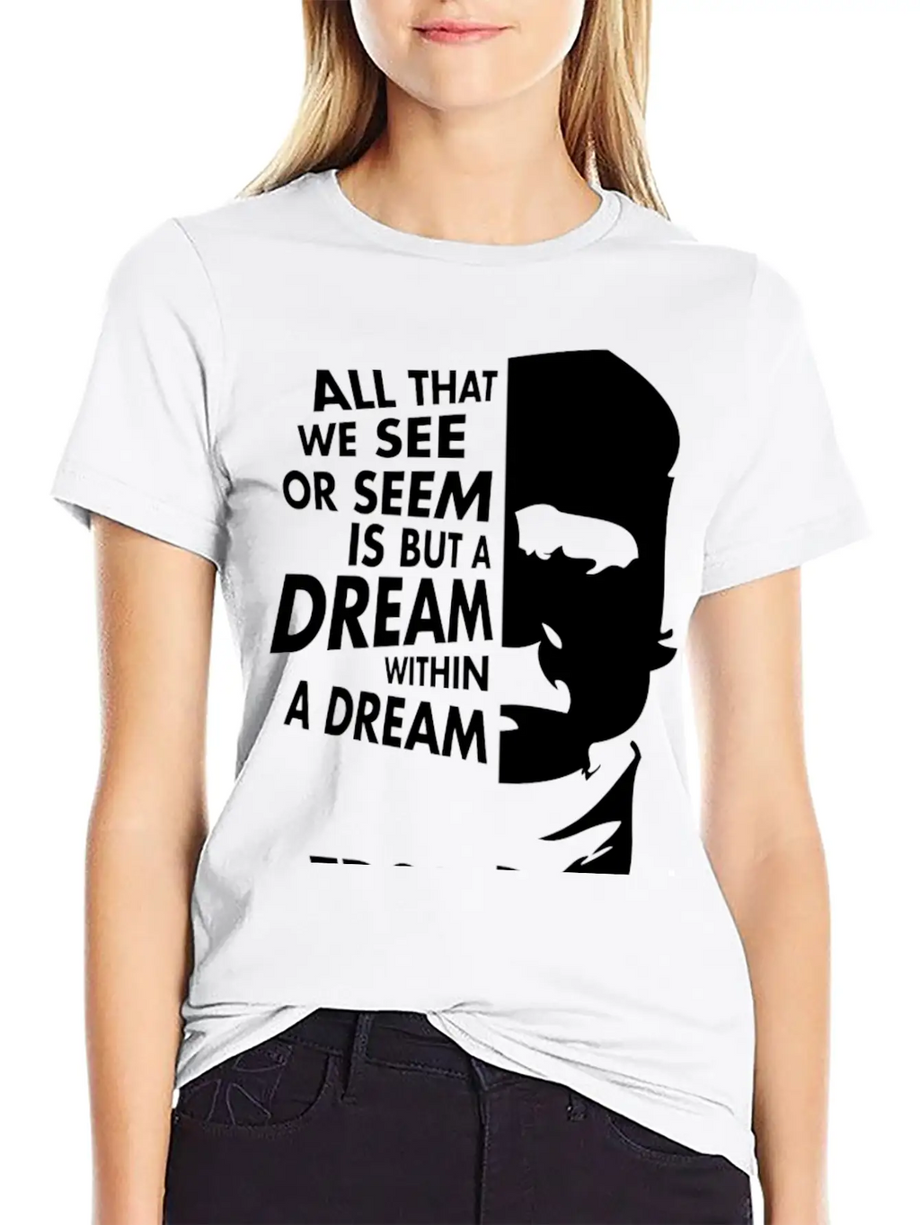Edgar Allan Poe Dream Within A Dream Relaxed Everyday Tee – Lightweight And Durable Cotton