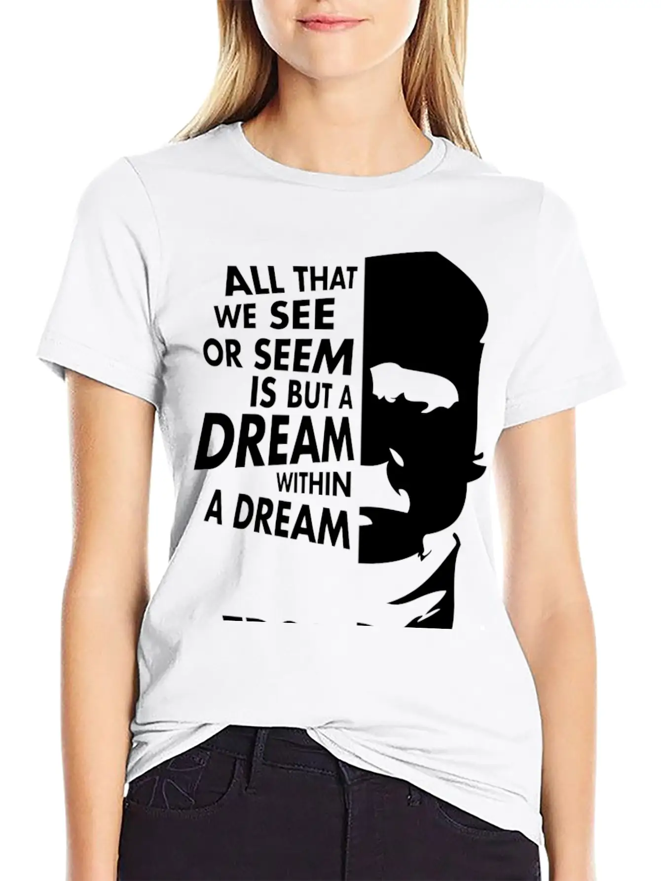 Edgar Allan Poe Dream Within A Dream Relaxed Everyday Tee – Lightweight And Durable Cotton